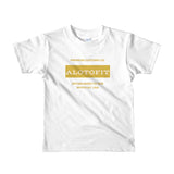 Alotofit Premium Clothing MetallicGold/White Short sleeve kids t-shirt