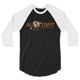 Alotofit Globeman Orange & White Logo 3/4 sleeve raglan shirt (XS-2XL)