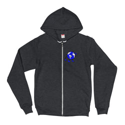 Alotofit Original Blue White Chest Logo Zip Hoodie sweater