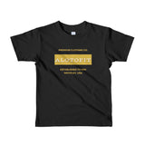 Alotofit Premium Clothing MetallicGold/White Short sleeve kids t-shirt