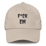 Alotofit F*CK EM Black Embroidery Cotton Dad Cap