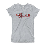 Alotofit Globeman Red/White Logo Girl's T-Shirt (XS-XL)