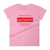 Alotofit Premium Clothing Red/White Women's short sleeve t-shirt