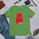 Alotofit Alabama 163 Blk/Red/Wht Short-Sleeve Unisex T-Shirt