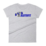 Alotofit Muscle Up Blue/White Logo Women's Short Sleeve T-shirt