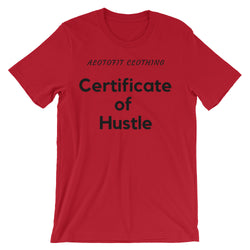 Alotofit Certificate Of Hustle Blk Unisex short sleeve t-shirt