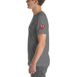 Alotofit Clothing Blk/Red Short-Sleeve Unisex T-Shirt w/ sleeve logo