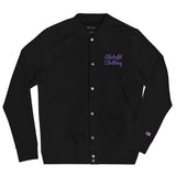 Alotofit Clothing Pacifico Font Purple Embroidered Champion Bomber Jacket
