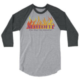 Alotofit Fire Purple & White Logo 3/4 sleeve raglan shirt (XS-2XL)