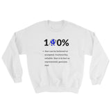 Alotofit 100% Black Blue Logo Sweatshirt