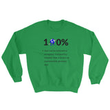 Alotofit 100% Black Blue Logo Sweatshirt