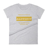 Alotofit Premium Clothing MetallicGold/White Women's short sleeve t-shirt