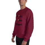 Alotofit Money Power Respect Sweatshirt w/sleeve branding