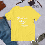 Alotofit Grindin 24/7 White Text Short-Sleeve Unisex T-Shirt