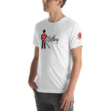 Alotofit Clothing Blk/Red Short-Sleeve Unisex T-Shirt w/ sleeve logo