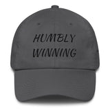 Alotofit Humbly Winning Black Cotton Dad Cap w/ side branding
