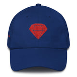 Alotofit Rare Find Diamond Logo Red Cotton Dad Cap