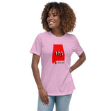 Alotofit Alabama 163 Blk/Red/Wht Women's Relaxed T-Shirt