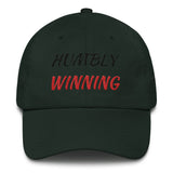 Alotofit Humbly Winning Blk/Red Cotton Dad Cap w/ side branding