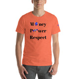 Alotofit Money, Power, Respect Blk/Blue Short-Sleeve Unisex T-Shirt