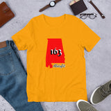 Alotofit Alabama 163 Blk/Red/Wht Short-Sleeve Unisex T-Shirt