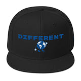 Alotofit Different Blue/White Snapback Hat w/side branding