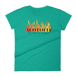 Alotofit Fire Black Logo Women's Short Sleeve T-shirt