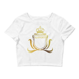 Alotofit Luxury Queen Gold Logo Women’s Crop Tee