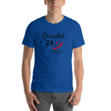 Alotofit Grindin 24/7 Blk/Red Short-Sleeve Unisex T-Shirt