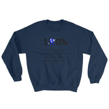 Alotofit 100% Black Blue Logo Sweatshirt