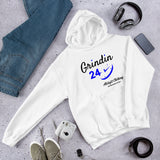 Alotofit Grindin 24/7 Blk/Blue Text Hooded Sweatshirt