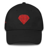 Alotofit Rare Find Diamond Logo Red Cotton Dad Cap