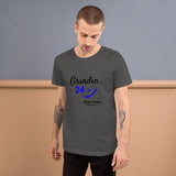 Alotofit Grindin 24/7 Blk/Blue Text Short-Sleeve Unisex T-Shirt