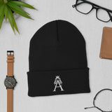 Alotofit Royal A White Embroidered Cuffed Beanie