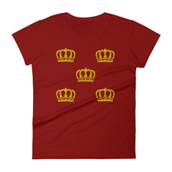 Alotofit Queen Luxury Gold Logo Women's short sleeve t-shirt