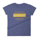 Alotofit Premium Clothing MetallicGold/White Women's short sleeve t-shirt
