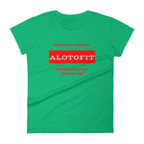 Alotofit Premium Clothing Red/White Women's short sleeve t-shirt