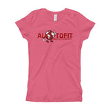 Alotofit Globeman Red/White Logo Girl's T-Shirt (XS-XL)