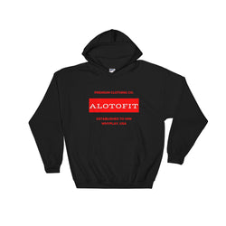 Alotofit Premium Clothing Red/White Hooded Sweatshirt