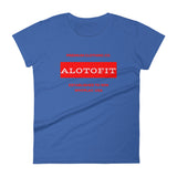 Alotofit Premium Clothing Red/White Women's short sleeve t-shirt
