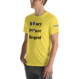 Alotofit Money, Power, Respect Blk/Blue Short-Sleeve Unisex T-Shirt