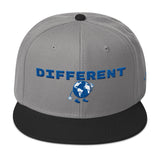 Alotofit Different Blue/White Snapback Hat w/side branding