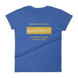 Alotofit Premium Clothing MetallicGold/White Women's short sleeve t-shirt