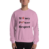 Alotofit Money Power Respect Sweatshirt w/sleeve branding