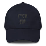 Alotofit F*CK EM Black Embroidery Cotton Dad Cap