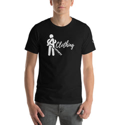 Alotofit Clothing White Short-Sleeve Unisex T-Shirt w/ sleeve logo