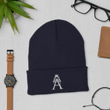 Alotofit Royal A White Embroidered Cuffed Beanie