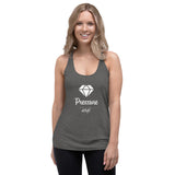 Alotofit Pressure White Text Women's Racerback Tank