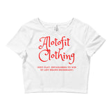Alotofit Clothing 2 Red Logo Women’s Crop Tee