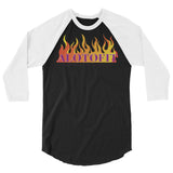 Alotofit Fire Purple & White Logo 3/4 sleeve raglan shirt (XS-2XL)